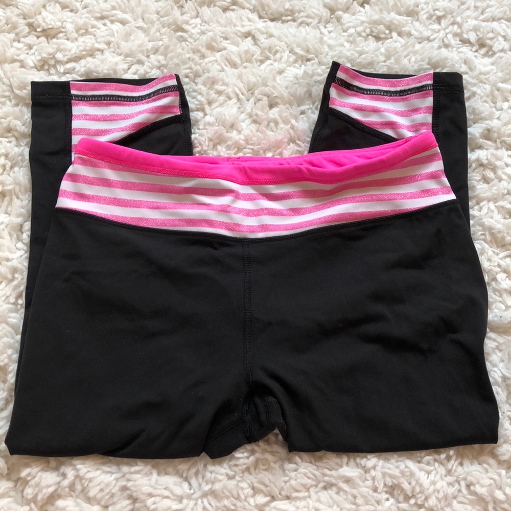 Cute pink lined Victoria Secret workout leggings
